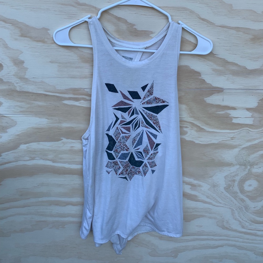 white open back tank top